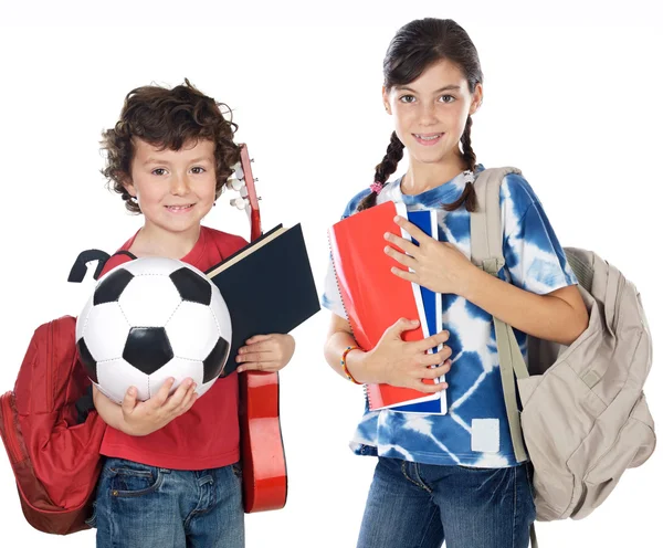 Dos hermanos estudiantes — Foto de Stock