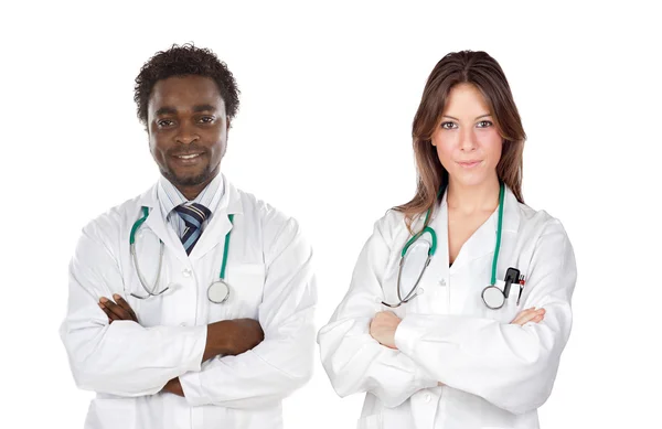 Ein paar junge Ärzte — Stockfoto