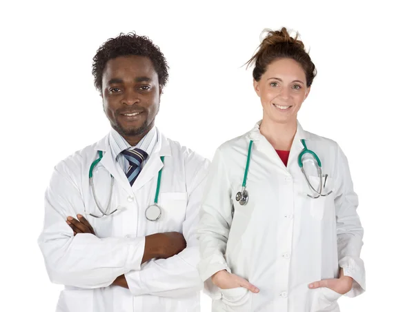 Coppia di giovani medici — Foto Stock