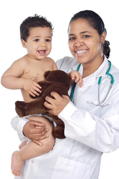 Krankenschwester hält Baby — Stockfoto