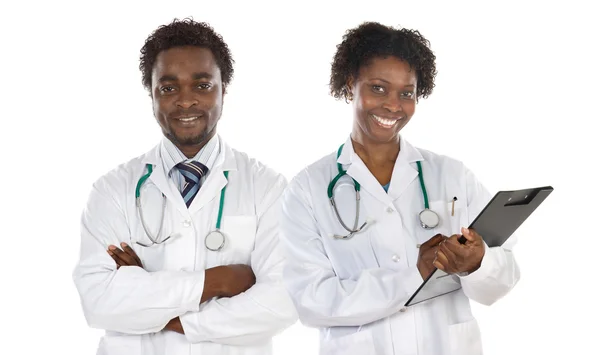 Paar afrikanischer amerikanischer Ärzte — Stockfoto