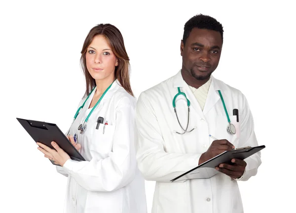 Un par de médicos jóvenes —  Fotos de Stock