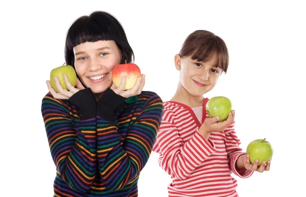 Couple of little girl and her sister — Stock Photo, Image