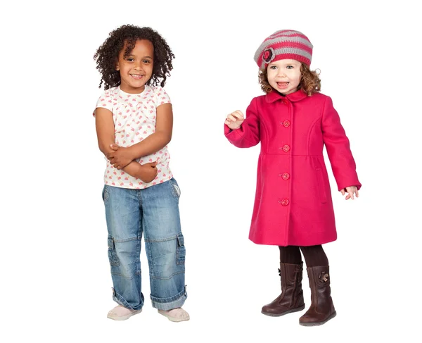 Adoable couple of little girls — Stock Photo, Image
