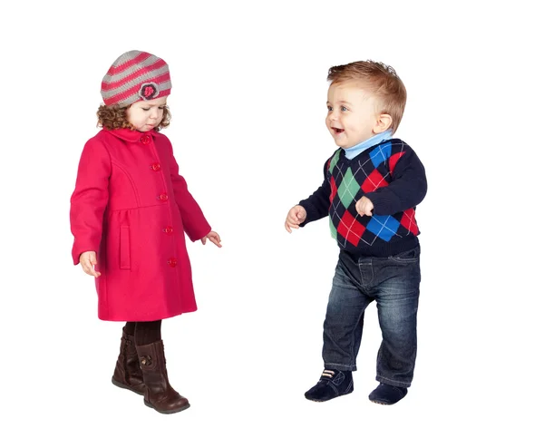 Adoable couple of little children — Stock Photo, Image