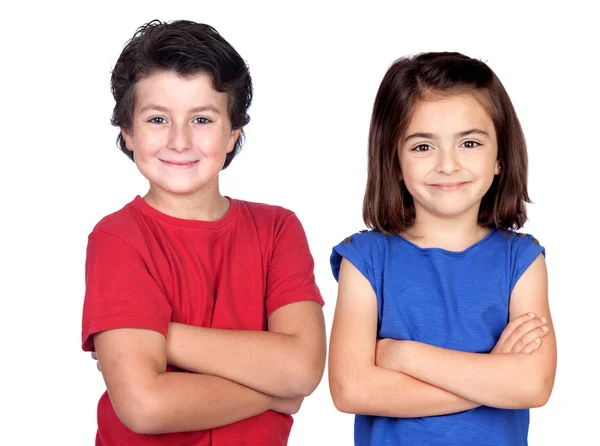 Két gyermek karokkal — Stock Fotó