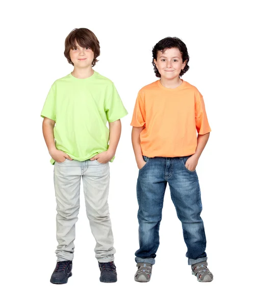 Két vicces gyerekek — Stock Fotó