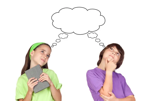 Two pensive children — Stock Photo, Image