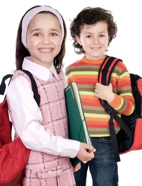 Çift çocuklar öğrenci — Stok fotoğraf