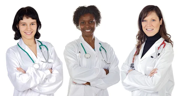 Multi-etnische medisch team van vrouw — Stockfoto