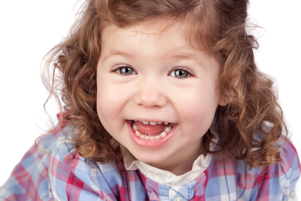 Gülümseyen kız bebek — Stok fotoğraf