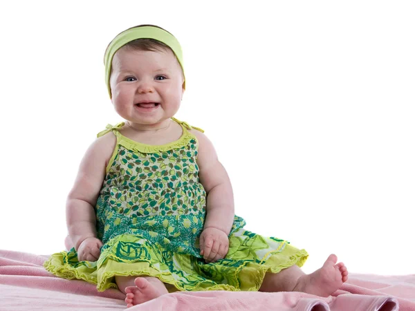 Gelukkig babymeisje glimlachen — Stockfoto