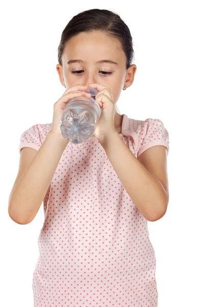 Menina água potável — Fotografia de Stock
