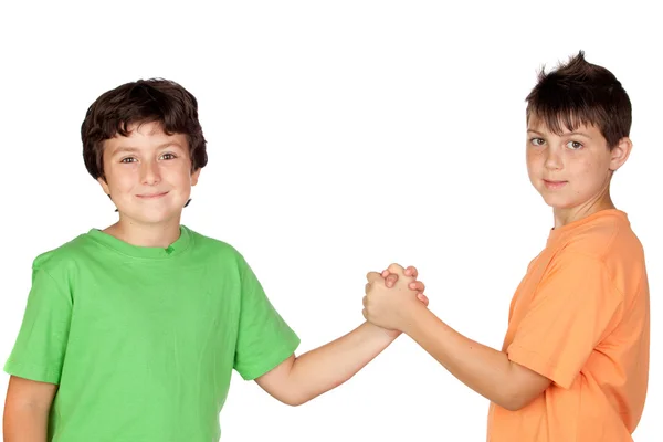 Two funny children Stock Picture