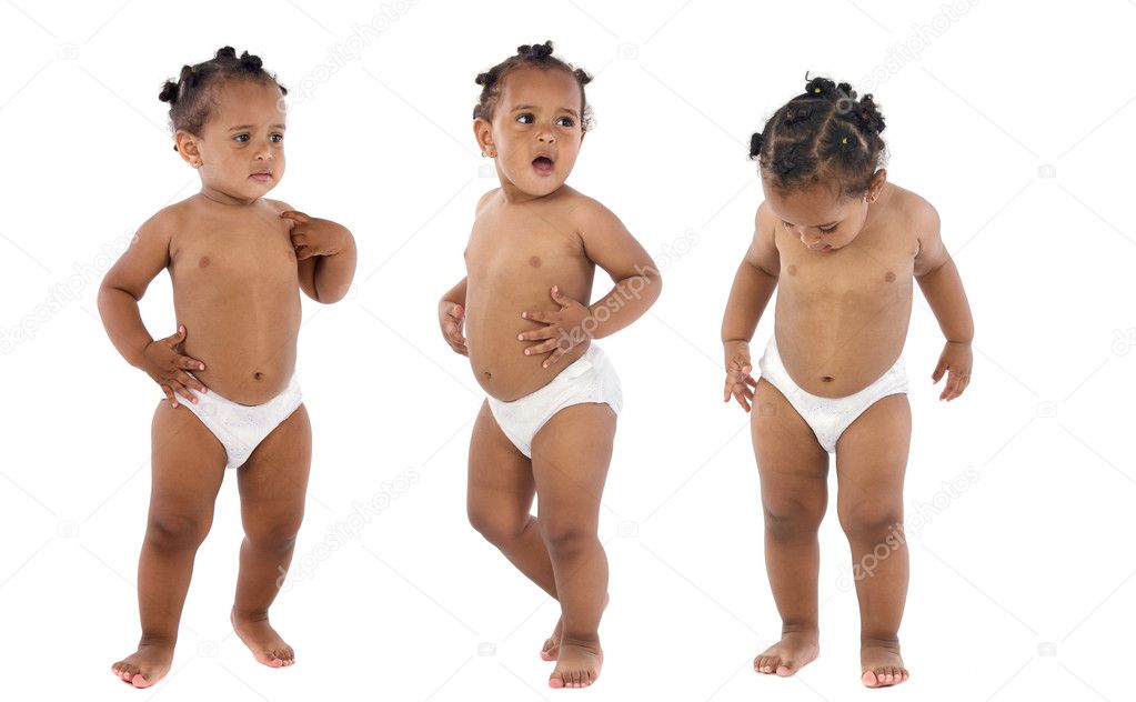 Beautiful African-American triplets