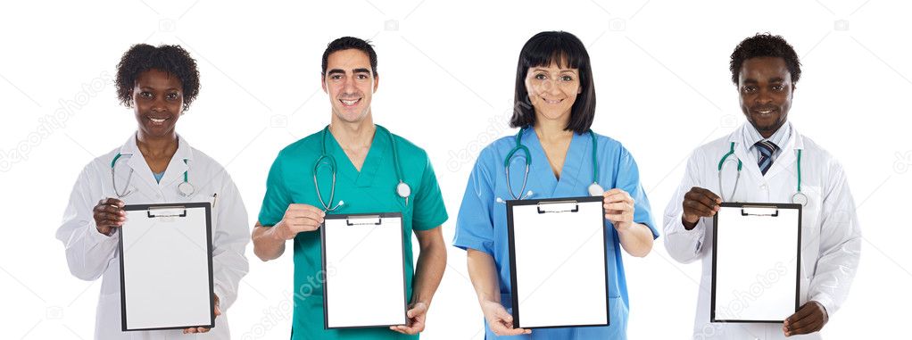 Medical team whit clipboard