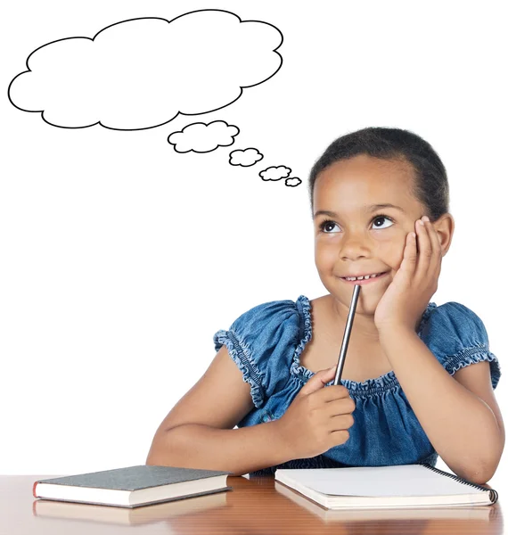 Adorable girl thinking — Stock Photo, Image