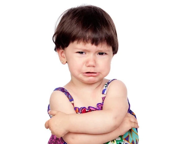 Triest babymeisje huilen — Stockfoto