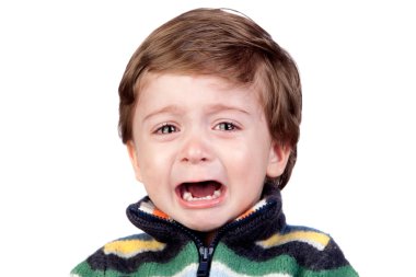 Beautiful baby crying clipart