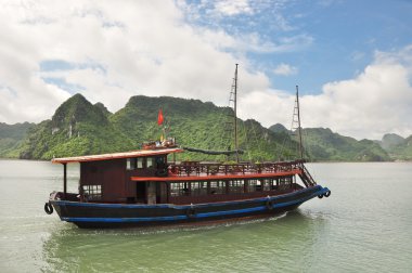 Vietnamese Cruising Boat clipart