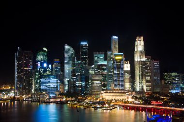 Singapore at Night clipart