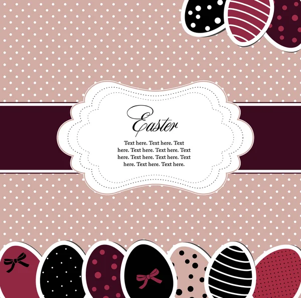 Yumurtalı Paskalya kartı — Stok Vektör