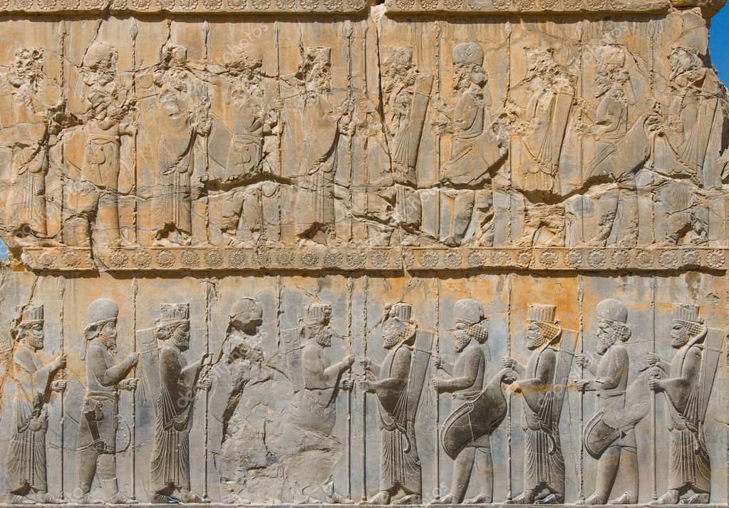 Ancient Bas-reliefs Of Persepolis, Iran — Stock Photo © Javarman #9581713