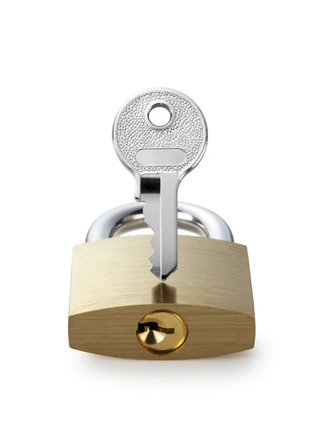 Cadeado com chave — Fotografia de Stock