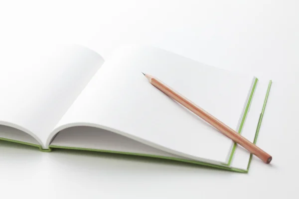 Penna på ett anteckningsblock — Stockfoto