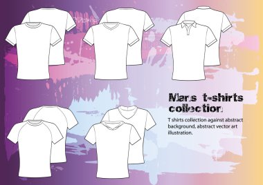 Mans t-shirts collection clipart