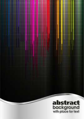 Abstract black multicolor lights background clipart