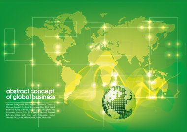 Abstract green-yelow business background clipart