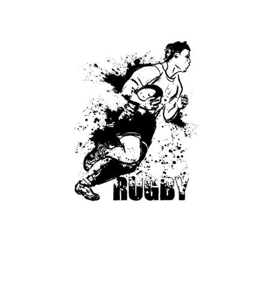 Abstrakt rugby siluett — Stock vektor