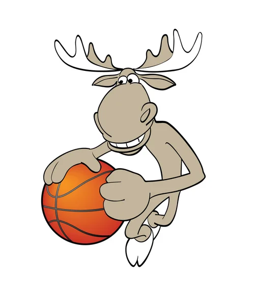 stock vector Basketball moose