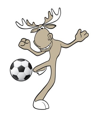 Football moose clipart