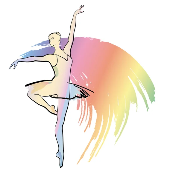 Danse ballerine fille — Image vectorielle