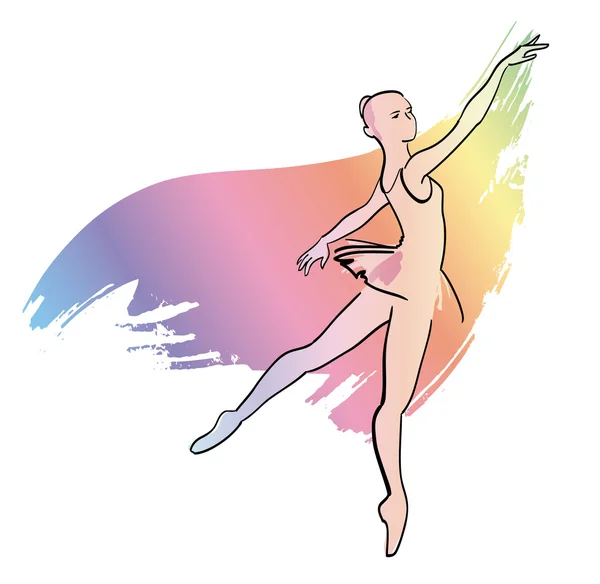 Dança bailarina menina — Vetor de Stock
