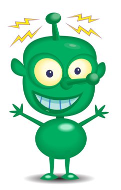 Martian Cartoon Character clipart