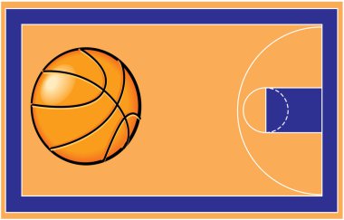 Basketball Court Arial View clipart