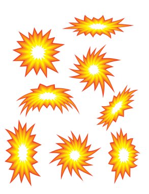 Cartoon Explosion Bursts clipart