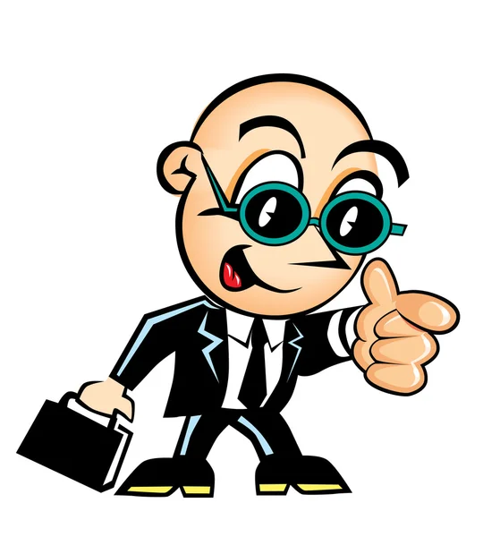 Businessman Cartoon Character — Stock Vector