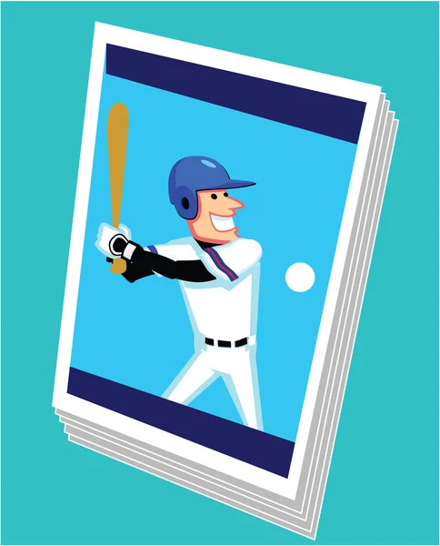 Baseball Card — Stock Vector