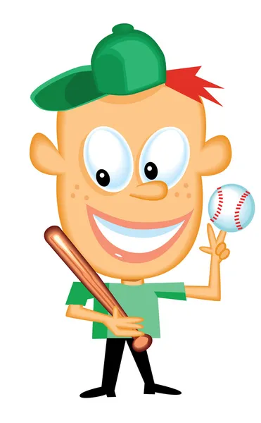 Bande dessinée pour enfant de baseball — Image vectorielle