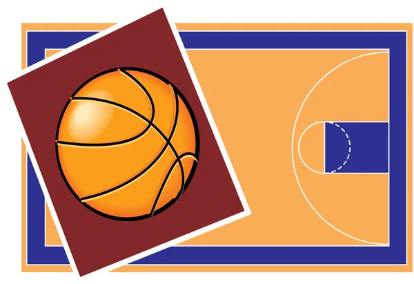 Cancha de baloncesto — Archivo Imágenes Vectoriales