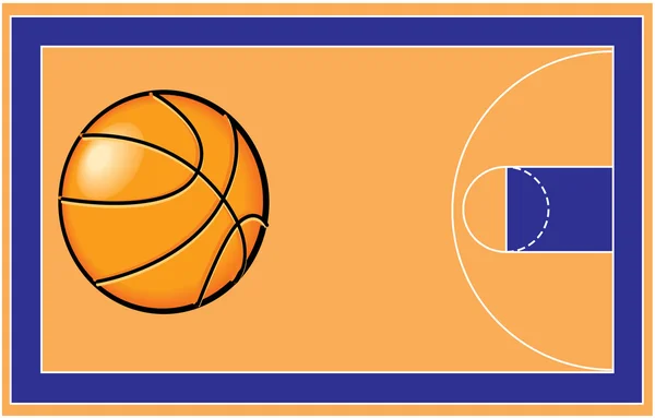 Basketball Court Vista Arial — Vetor de Stock