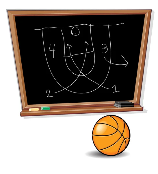 Basketball und Tafel — Stockvektor