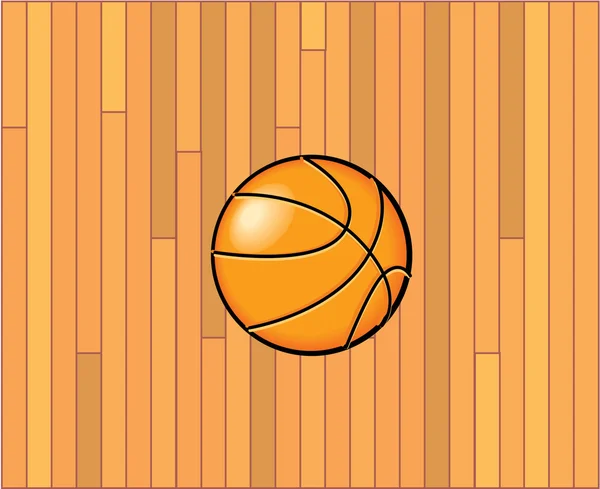 Basketbal dřevěnou podlahu — Stockový vektor