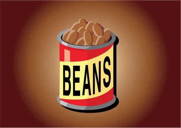 豆の缶詰 — ストックベクタ