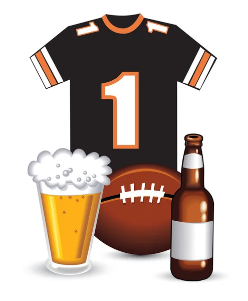 Cerveja e esportes Jersey — Vetor de Stock