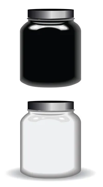Behälter schwarz und weiß — Stockvektor